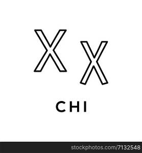 Greek alphabet : Chi signage icon