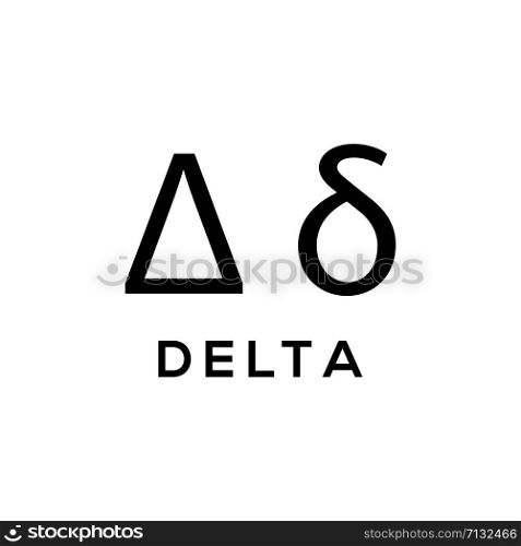 Greek Alphabet : Delta signage icon