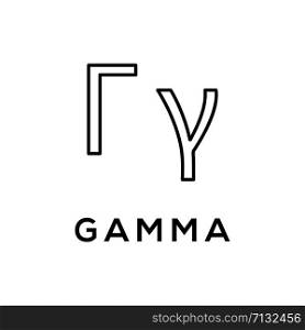 Greek Alphabet : Gamma signage icon