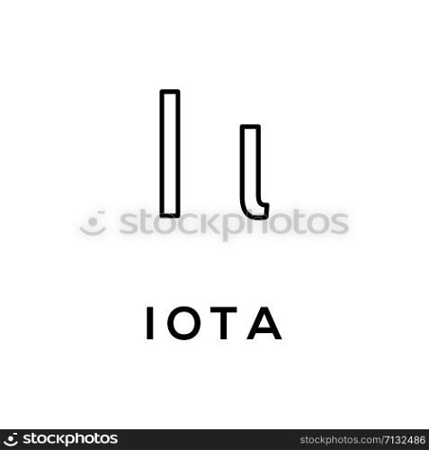 Greek Alphabet : Iota signage icon