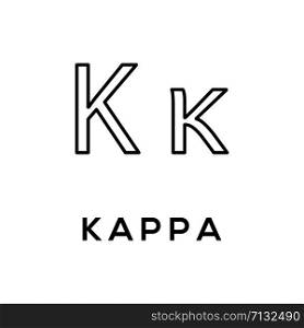 Greek alphabet : kappa signage icon