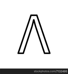 Greek alphabet : Lambda signage icon