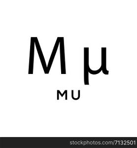 Greek alphabet : Mu signage icon