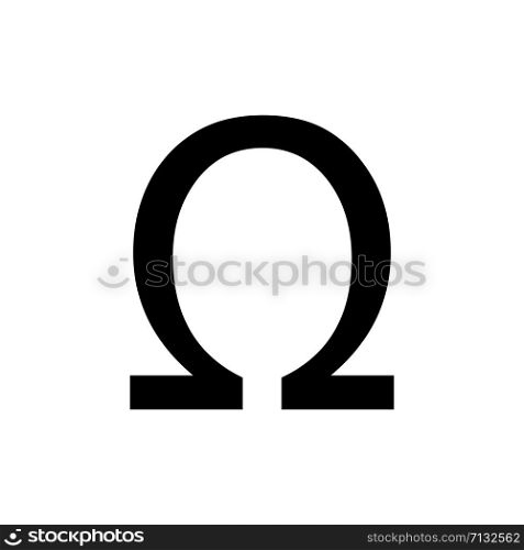 greek alphabet : omega signage icon