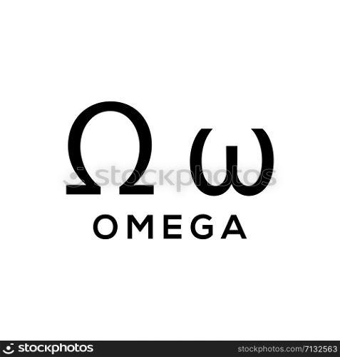 greek alphabet : omega signage icon