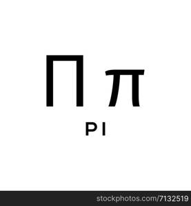 Greek alphabet : Pi signage icon