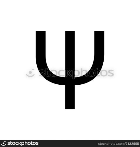 Greek alphabet : psi signage icon