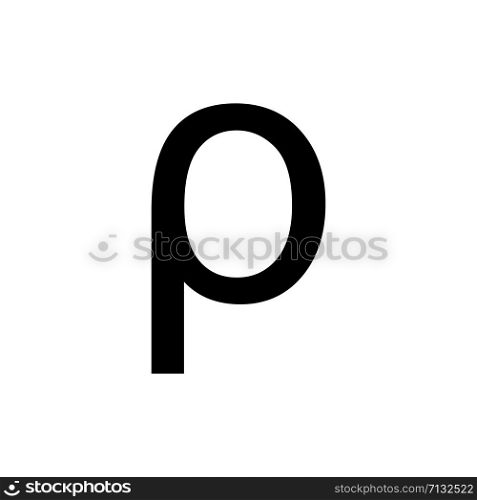 Greek alphabet : Rho signage icon