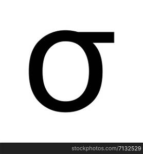 Greek alphabet : Sigma signage icon