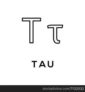 Greek alphabet : Tau signage icon
