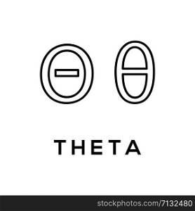 Greek alphabet : theta signage icon