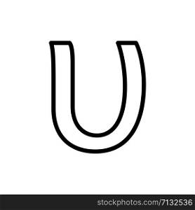 Greek alphabet : Upsilon signage icon