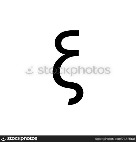 Greek alphabet : Xi signage icon