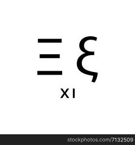 Greek alphabet : Xi signage icon