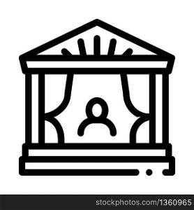 greek ancient theater icon vector. greek ancient theater sign. isolated contour symbol illustration. greek ancient theater icon vector outline illustration