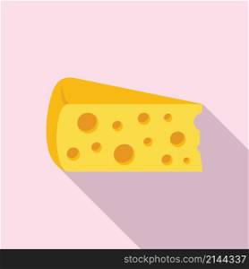 Greek cheese icon flat vector. Feta parmesan. Cheddar milk. Greek cheese icon flat vector. Feta parmesan