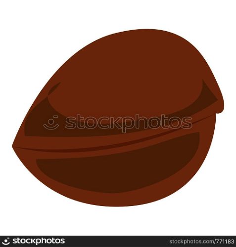 Greek nut icon. Cartoon of greek nut vector icon for web design isolated on white background. Greek nut icon, cartoon style