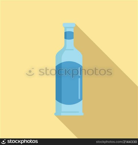 Greek oil bottle icon flat vector. Organic olive. Label condiment. Greek oil bottle icon flat vector. Organic olive