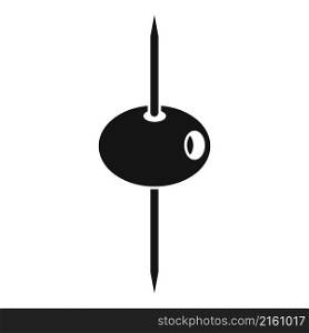 Greek olive toothpick icon simple vector. Food stick. Tooth pick. Greek olive toothpick icon simple vector. Food stick