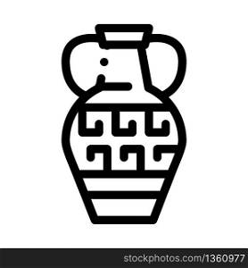 greek ornamental vase icon vector. greek ornamental vase sign. isolated contour symbol illustration. greek ornamental vase icon vector outline illustration