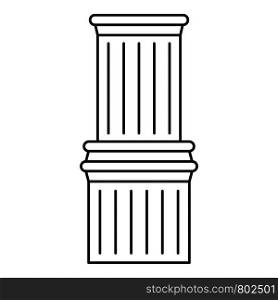 Greek pillar icon. Outline greek pillar vector icon for web design isolated on white background. Greek pillar icon, outline style