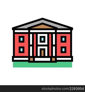 greek revival house color icon vector. greek revival house sign. isolated symbol illustration. greek revival house color icon vector illustration