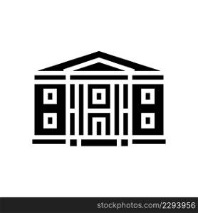 greek revival house glyph icon vector. greek revival house sign. isolated contour symbol black illustration. greek revival house glyph icon vector illustration