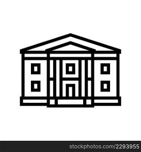greek revival house line icon vector. greek revival house sign. isolated contour symbol black illustration. greek revival house line icon vector illustration