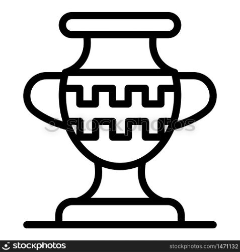 Greek vase icon. Outline greek vase vector icon for web design isolated on white background. Greek vase icon, outline style