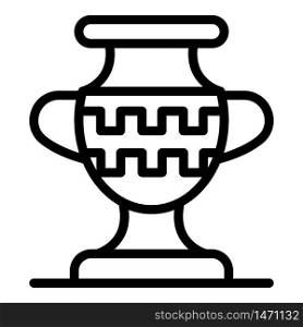 Greek vase icon. Outline greek vase vector icon for web design isolated on white background. Greek vase icon, outline style
