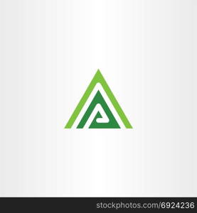 green a letter triangle mountain vector design