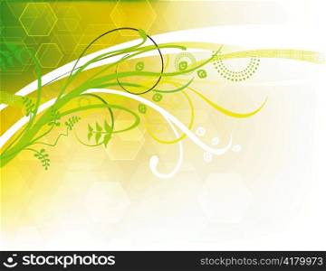 green abstract background vector illustration