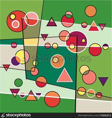 Green abstraction. Color bright decorative background vector illustration.