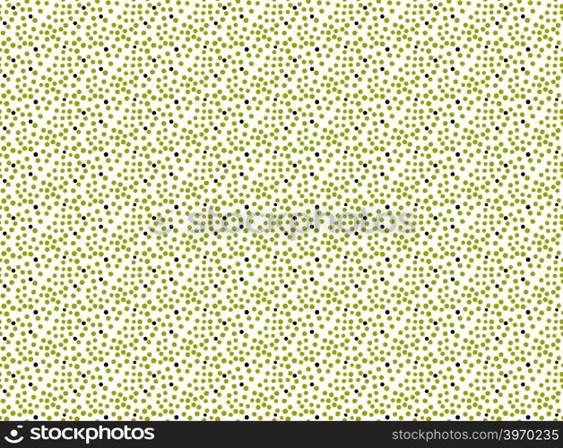 Green and black dots.Hand drawn with ink and colored with marker brush seamless background.Creative hand made brushed design.Big flower collection.