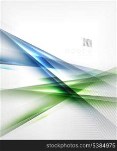 Green and blue abstract lines isolated on white. For business templates, technology backgrounds, presentations, abstract banners