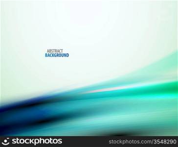 Green and blue blurred wave abstract background