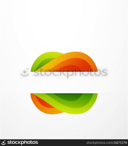 Green and orange leaves background