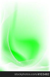 Green and white abstract background with copy space