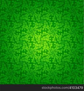 Green and yellow floral seamless background with a repeat design