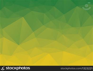 Green and yellow polygonal illustration, which consist of triangles.