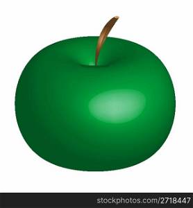 green apple, abstract art illustration