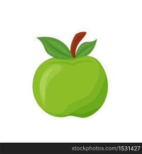 Green apple cartoon vector illustration. Fresh sweet juicy fruit flat color object. Vegan food. Product rich of vitamins, minerals, antioxidants isolated on white background . ZIP file contains: EPS, JPG. If you are interested in custom design or want to make some adjustments to purchase the product, don&rsquo;t hesitate to contact us! bsd@bsdartfactory.com. Green apple cartoon illustration