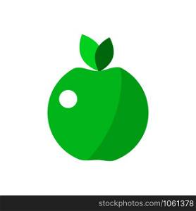 Green apple icon sign. Food vector sign