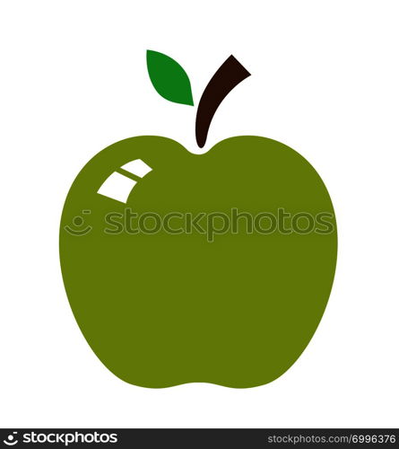 Green apple icon vector illustration design isolated on white eps 10
