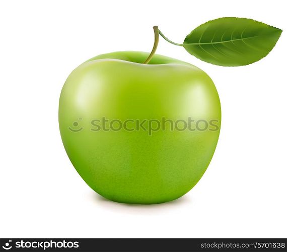 Green apple. Vector