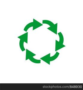 Green Arrow Recycle Logo Template Illustration Design. Vector EPS 10.