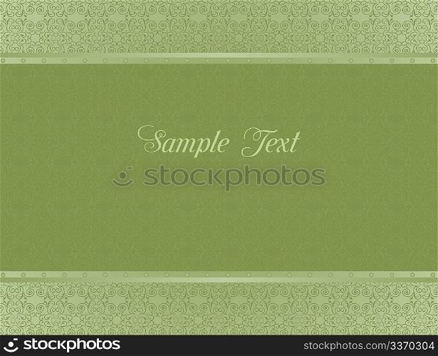 Green background for design of cards and invitation. Vector