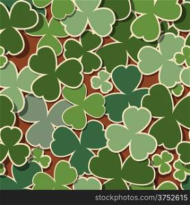 Green background for St. Patrick&rsquo;s Day, seamless pattern.