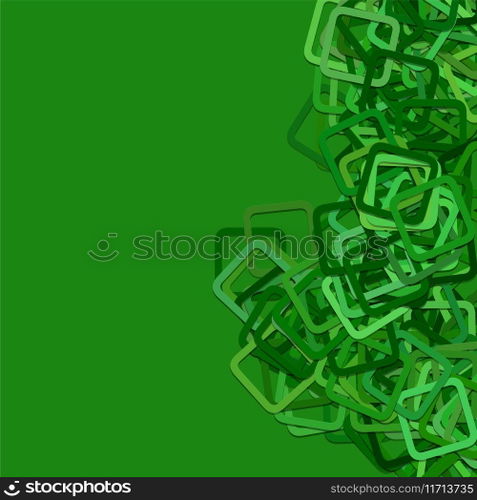 Green background from rounded square frames Vector Image