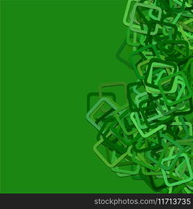 Green background from rounded square frames Vector Image